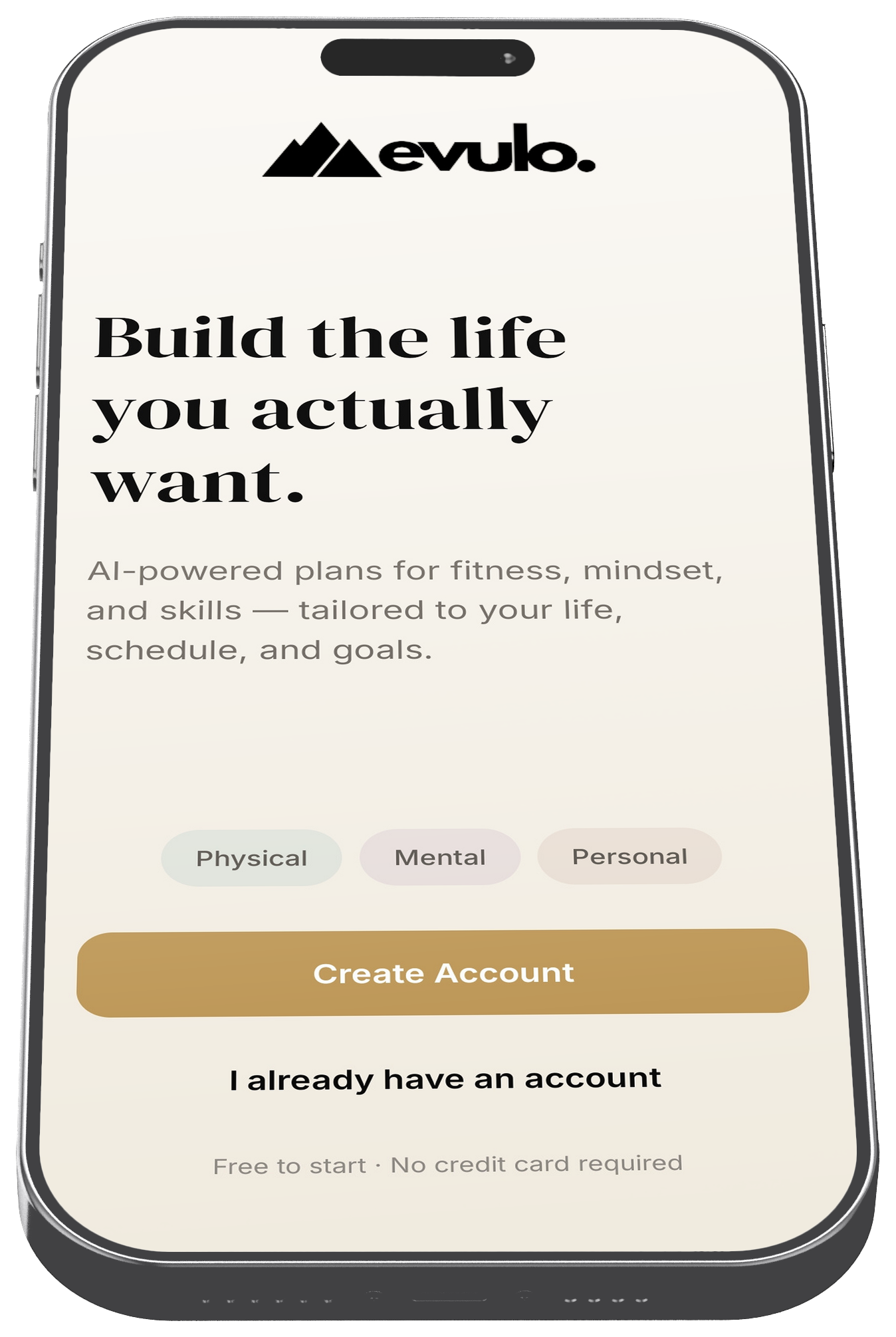 The Evulo app on iPhone